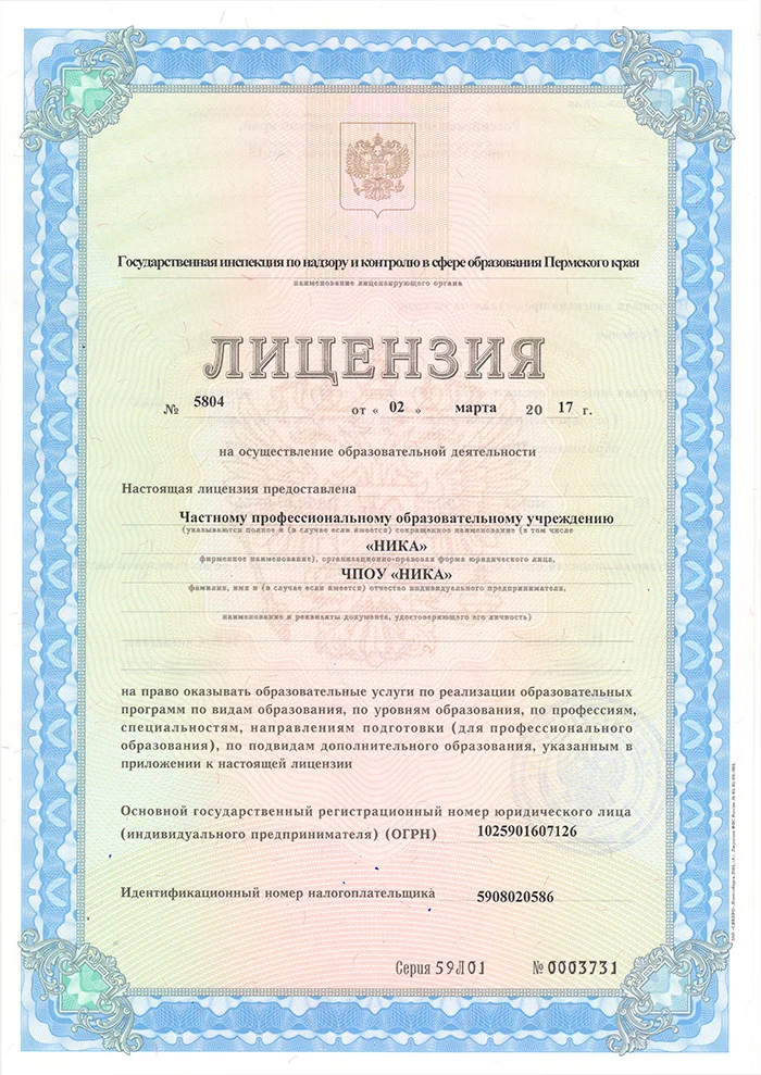 Лицензия 1 - изображение